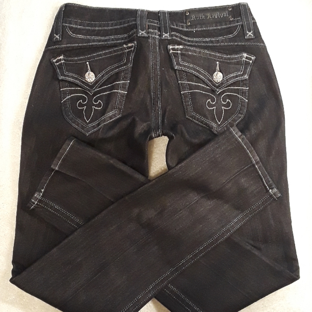 🔥🎸Rock Revival Skinny Jeans Size 30 Long